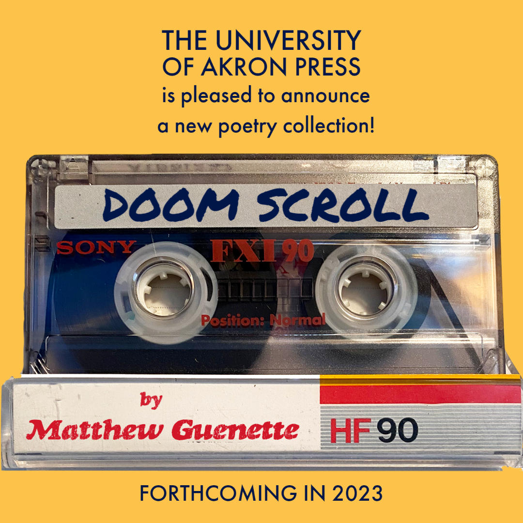 old cassette tape with title "Doom Scroll" by Matthew Guenette